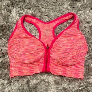 Pink sports bra